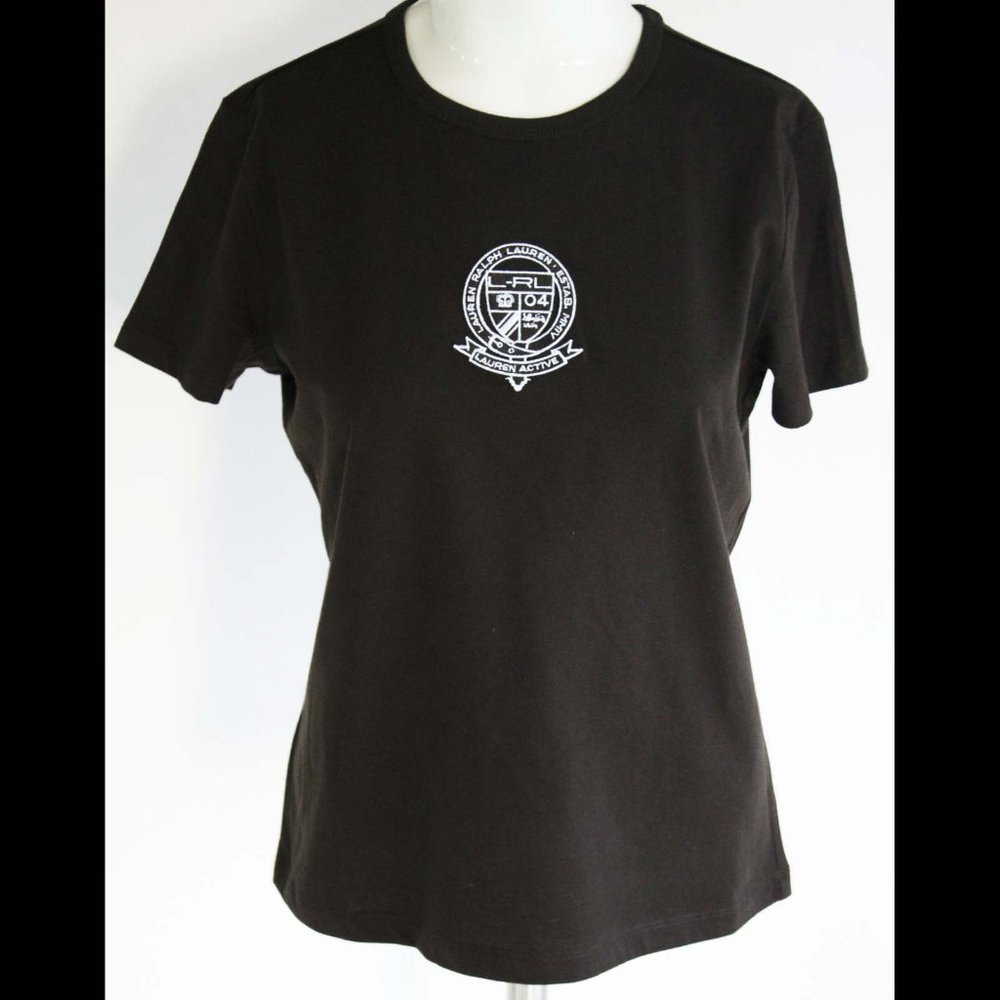 Lauren Ralph Lauren Top Ladies Tee Size S Dark Brown New With Tags
